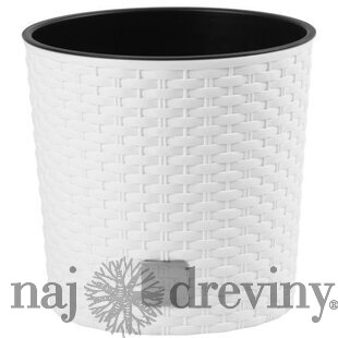 Kvetináč RATO Round 200, biely, vložka
