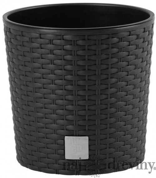 Kvetináč RATO Round 300, tmavohnedý, vložka