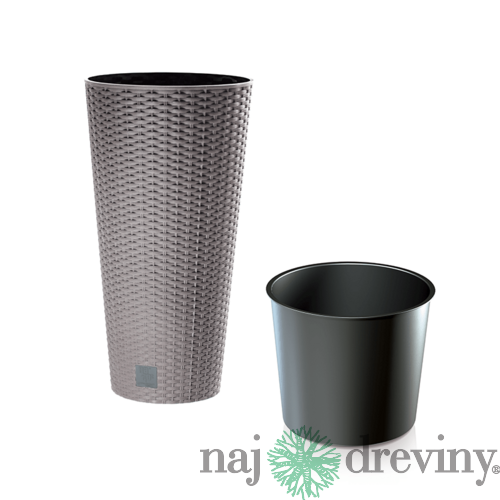 Kvetináč RATO Tubus 400, mocca, vložka