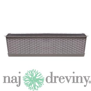 Kvetináč RATOLLA Case P 700, mocca, podložka