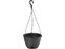 Kvetináč RATOLLA Round W 240, visiaci, antracit, s podložkou, závesný, s vešiakom