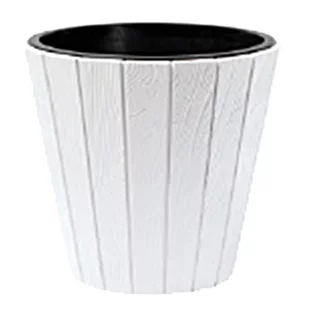 Kvetináč s vložkou WOODE 490, 54 lit., biely