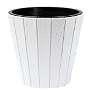 Kvetináč s vložkou WOODE 490, 54 lit., biely