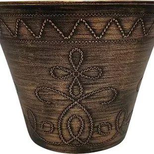 Kvetináč Strend Pro Flower, 24,5x19,3 cm, zlatý, metalický efekt