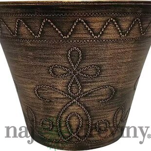 Kvetináč Strend Pro Flower, 24,5x19,3 cm, zlatý, metalický efekt