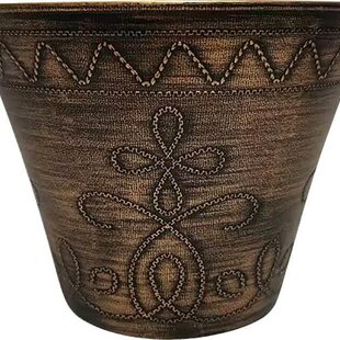 Kvetináč Strend Pro Flower, 24,5x19,3 cm, zlatý, metalický efekt