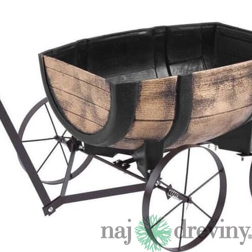 Kvetináč Strend Pro Woodeff, 41,5x29x19cm, whiskey barel wagon