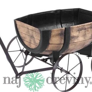 Kvetináč Strend Pro Woodeff, 41,5x29x19cm, whiskey barel wagon