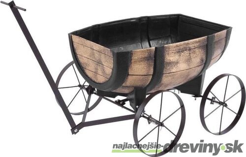 Kvetináč Strend Pro Woodeff, 41,5x29x19cm, whiskey barel wagon