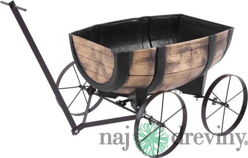 Kvetináč Strend Pro Woodeff, 41,5x29x19cm, whiskey barel wagon