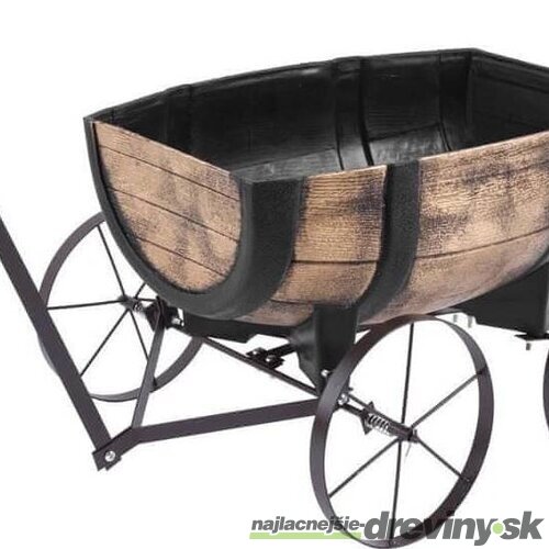 Kvetináč Strend Pro Woodeff, 41,5x29x19cm, whiskey barel wagon