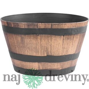 Kvetináč Strend Pro Woodeff 52x32 cm, zlatý, efekt dreva, barel