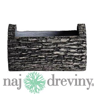 Kvetináč Strend Pro Woodeff, walnut, 22x35 cm, truhlík, kmeň, efekt dreva