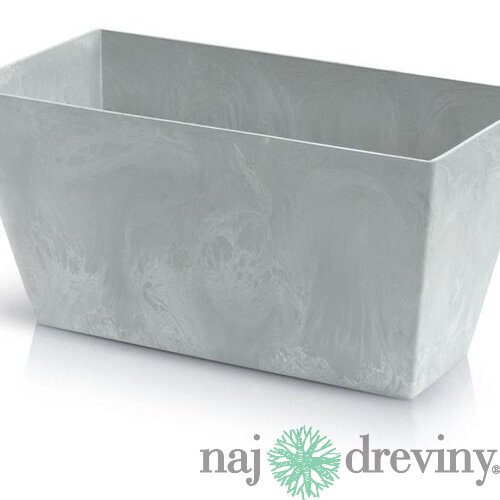 Kvetináč TUBUS Case Beton 400x216x200 mm, vzhľad betón