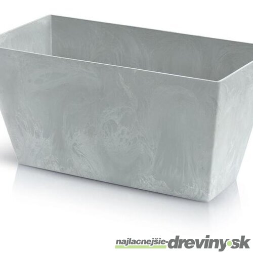 Kvetináč TUBUS Case Beton 400x216x200 mm, vzhľad betón