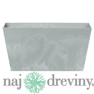 Kvetináč TUBUS Case Beton 600x324x300 mm, vzhľad betón