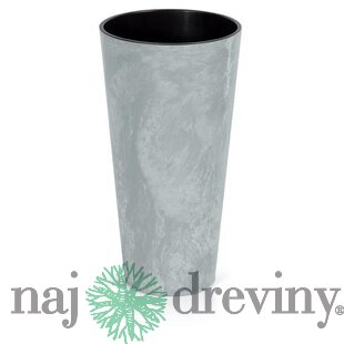 Kvetináč TUBUS Slim Beton 250x475 mm, vzhľad betón