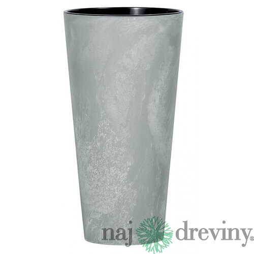 Kvetináč TUBUS Slim Beton 400x762 mm, vzhľad betón, vložka