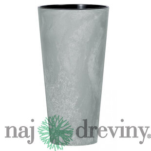 Kvetináč TUBUS Slim Beton 400x762 mm, vzhľad betón, vložka