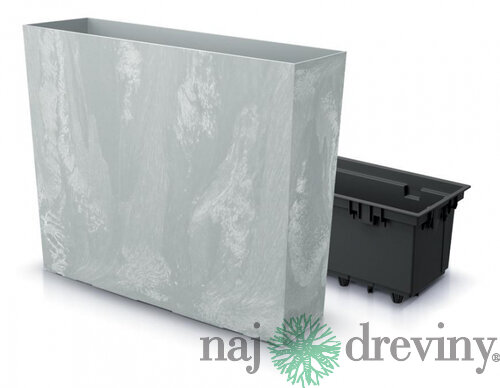Kvetináč URBI Case Beton 580x180x498 mm, vzhľad betón, vložka