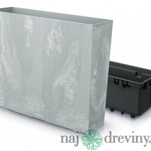 Kvetináč URBI Case Beton 580x180x498 mm, vzhľad betón, vložka