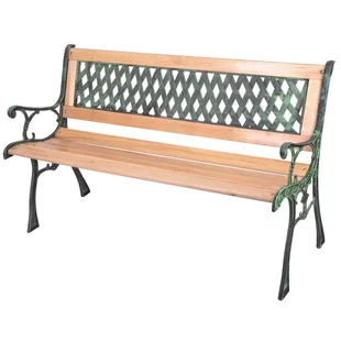 Lavička GODIVA, záhradná, drevo/plast, 122x54x73 cm