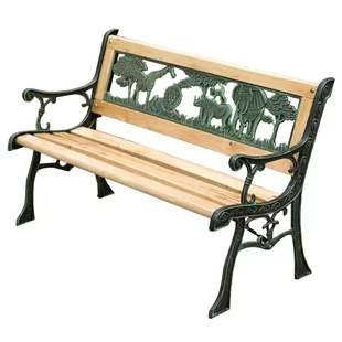 Lavička záhradná JUMANJI, kov/drevo, 82 x 39 x 50 cm