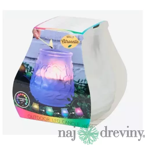 LED svietiaca Citronelová sviečka