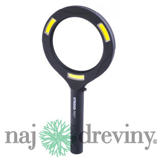 Lupa so svetlom 113x242x22 mm, 2xAA, LED 100 lm, 3x LED osvetlenie