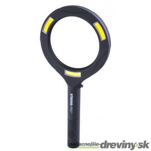 Lupa so svetlom 113x242x22 mm, 2xAA, LED 100 lm, 3x LED osvetlenie