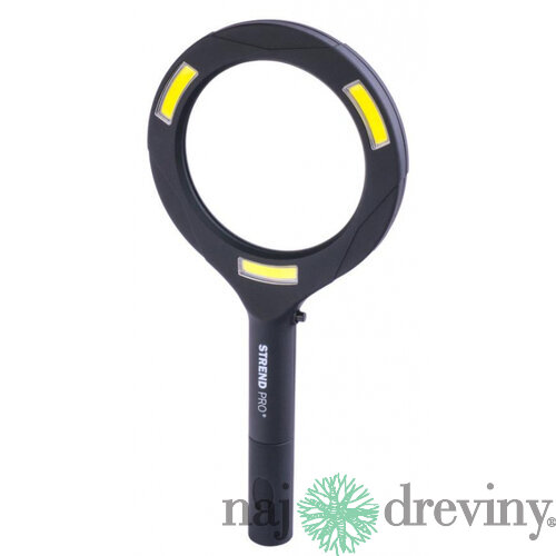 Lupa so svetlom 113x242x22 mm, 2xAA, LED 100 lm, 3x LED osvetlenie