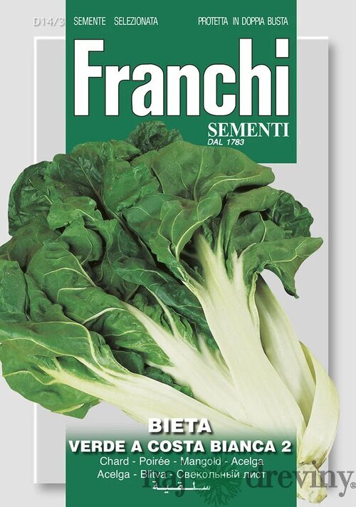 Mangold - VERDE A COSTA BIANCA 2 - semená, 9 gramov