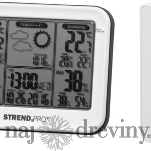 Meteostanica TMW08, digitálna, bezdrôtová s vonkajším senzorom a predpoveďou počasia, 130x25x100 mm