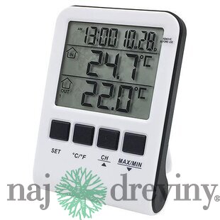 Meteostanica TMW15 mini, digitálna, bezdrôtová s vonkajším senzorom, 100x70x20 mm