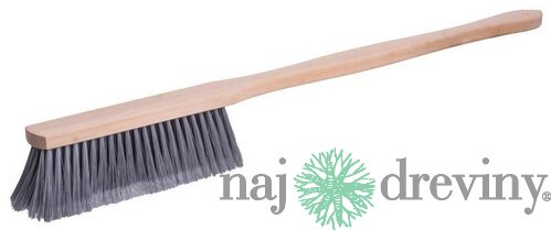 Metlička CRW BN60, nylon, predĺžená drevená rukoväť, 70 cm, mix farieb