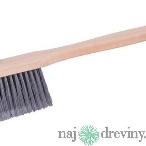 Metlička CRW BN60, nylon, predĺžená drevená rukoväť, 70 cm, mix farieb