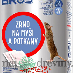 Návnada Bros, na myši a potkany, 120g, zrno