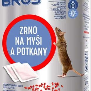 Návnada Bros, na myši a potkany, 120g, zrno