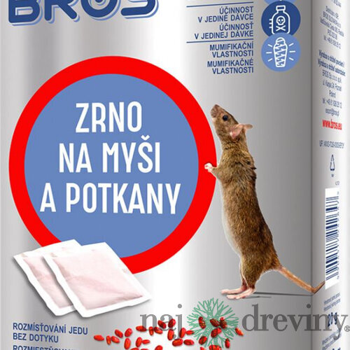 Návnada Bros, na myši a potkany, 120g, zrno