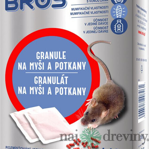 Návnada Bros, na myši a potkany, granule, 140 g