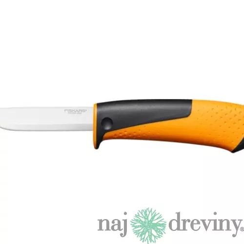 Nôž FISKARS HARDWARE univerzálny+puzdro+obrúsok 22cm 102361