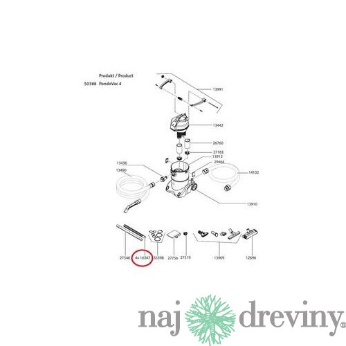 Oase hliníková sacia rúra pre PondoVac 4