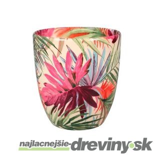 Obal na kvetináč KODET PALMA keramický lesklý d16x17cm