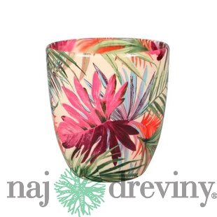 Obal na kvetináč KODET PALMA keramický lesklý d16x17cm