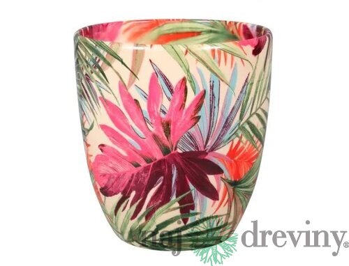 Obal na kvetináč KODET PALMA keramický lesklý d16x17cm