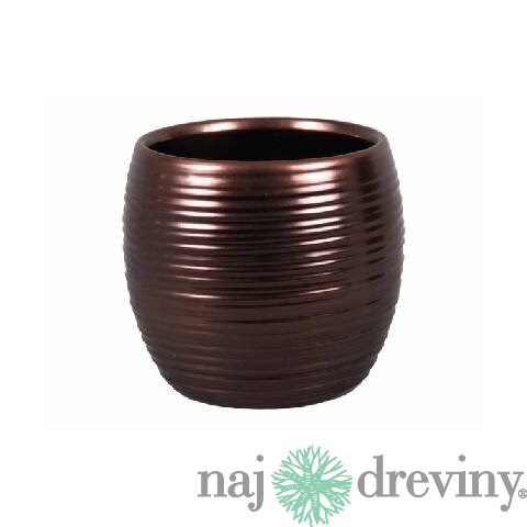Obal na kvetináč LIGNE SOUDEK keramický d17x15cm, medený