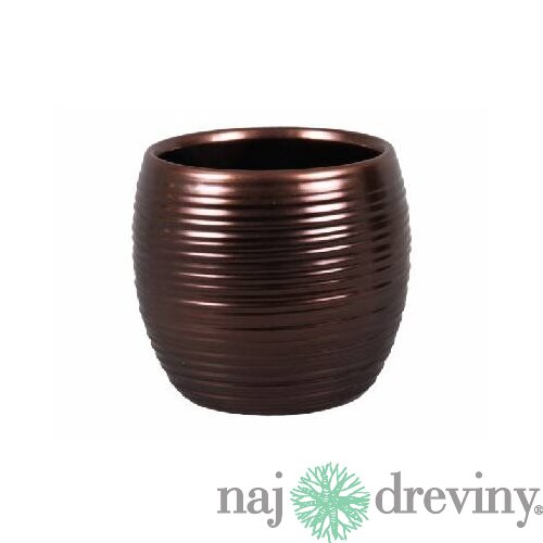 Obal na kvetináč LIGNE SOUDEK keramický d17x15cm, medený