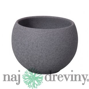 Obal na kvetináč LUNA BARANDE keramický matný d12x10cm, šedý