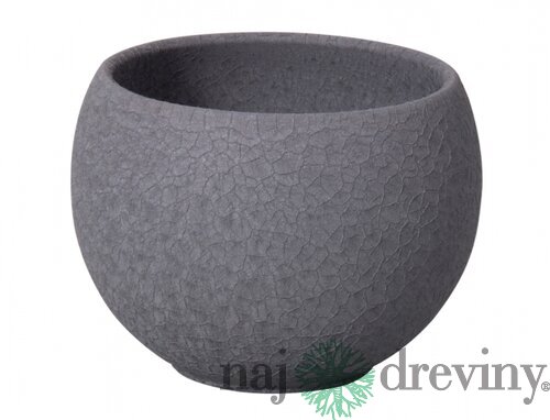 Obal na kvetináč LUNA BARANDE keramický matný d12x10cm, šedý
