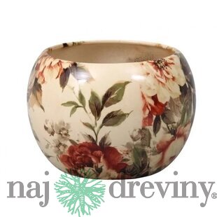 Obal na kvetináč MANES ROSA keramický lesklý d16x16cm